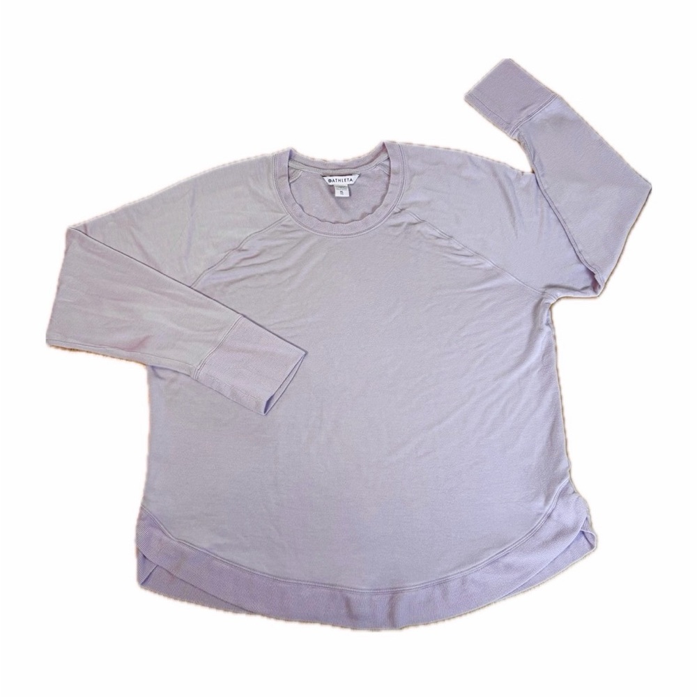 Athleta Women’s Lavender Sweatshirt Top Size XL Casual, Athleisure - Picture 1 of 7
